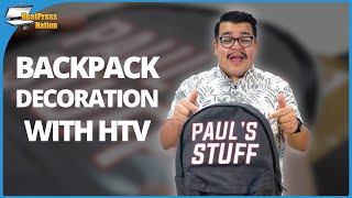 Decorate a Backpacks Front with HTV [upl. by Nerrej]