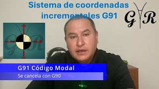 Espacio CNC T2E5  Sistemas de coordenadas incrementales G91 [upl. by Einallem]