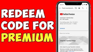 How To Redeem Code For Youtube Premium [upl. by Saxela]