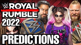 WWE ROYAL RUMBLE 2022 PREDICTIONS [upl. by Kalagher]