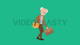 Professor Carrying a Folder and Suitcase Animation MOV amp GIF [upl. by Koeppel]