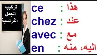 تعلم اللغة الفرنسية بسهولة وسرعة للمبتدئين تركيب جمل فرنسية بإستعمال كلمات متداولة في الفرنسية [upl. by Alaehs]