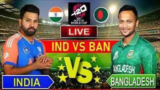 INDIA vs BANGLADESH T20 WC 2024  Cricket Match Today [upl. by Nuahsed]