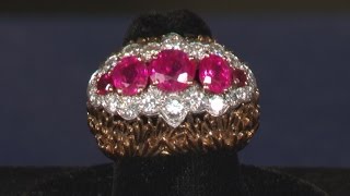 David Webb Burmese Ruby amp Diamond Ring  Web Appraisal  Santa Clara [upl. by Oijimer]