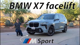 Best luxury SUV BMW X7 facelift M Sport R6 40i driving REVIEW 2023 [upl. by Seel230]