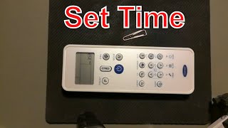 How to Set Time on Carrier AC Remote Controller [upl. by Sabu894]