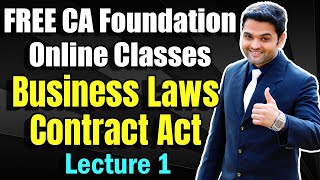 FREE CA Foundation Business Law Online Classes  Indian Contract Act CA Foundation LAW Video Classes [upl. by Idnat]