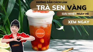 Cách Làm Món Trà Sen Vàng Chuẩn Vị  Vinbar [upl. by Aihseya466]