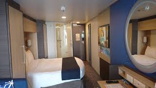 Anthem of the Seas cabin tour Royal Caribbean Obstructed Balcony stateroom [upl. by Parlin]