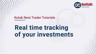 How to View your Holdings on NEST Trading Terminal  NEST Trader Terminal  Kotak Securities [upl. by Nylarej718]