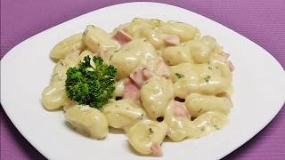 Gnocchi mit Käsesahne Soße in nur 10 Minuten [upl. by Fonseca]