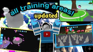 All Training Areas In Roblox Super Power Fighting Simulator March 2021 [upl. by Daugherty]