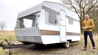 Buying a vintage caravan project  A tour of an UNUSED 1979 Trophy Agistar classic caravan [upl. by Balling]