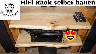 Designer Musik Rack  HiFi Regal aus Echtholz selber bauen [upl. by Sosanna944]