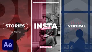 4 Vertical Video Motion Graphics in After Effects  quotInstagram Storiesquot [upl. by Lorette]