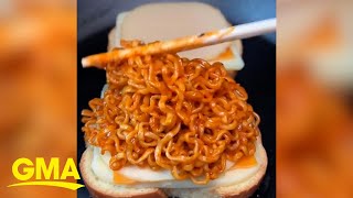 Lisa Nguyen has made 60 inventive instant ramen recipes These are her top 5 l GMA [upl. by Urion]