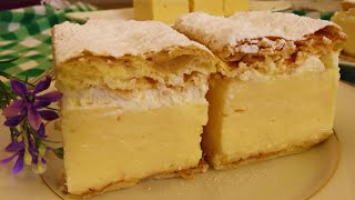 Kremšnite  Custard Cake  Cremeschnitte [upl. by Aksoyn]