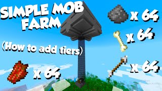 How To Build An EASY Mob FarmGrinder  Minecraft Bedrock Edition [upl. by Ennayelhsa]