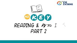 A2 KEY KET Reading and Writing Part 2 Top Tips [upl. by Nohtanhoj120]