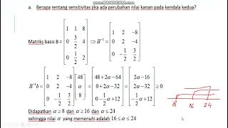 Analisis sensitivitas part 3 perubahan nilai kanan fungsi kendala [upl. by Suhsoj]