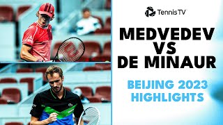 Daniil Medvedev vs Alex De Minaur  Beijing 2023 Highlights [upl. by Tamiko758]