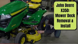 John Deere X350R mower BEST WAY TO RAKE LEAVES and easiest [upl. by Phaih667]