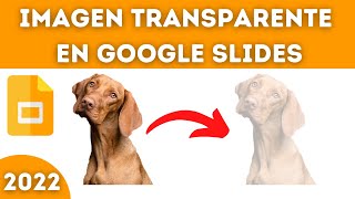 PONER TRANSPARENTE IMAGEN EN GOOGLE SLIDES [upl. by Bulley]