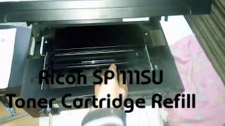 Ricoh SP 111SU Toner Cartridge Refill Low cost Refill Powder [upl. by Enneiluj]