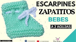 Escarpín para Bebes con Disminución a Dos Agujas  Zapatitos para Bebes [upl. by Camden]