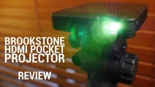 Brookstone HDMI Pocket Projector Review [upl. by Markman89]