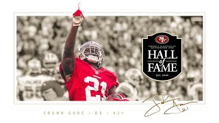 Welcome to the 49ers Hall of Fame Frank Gore [upl. by Onil224]