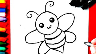 Como Desenhar uma ABELHA  How to Draw BEE [upl. by Annasoh]