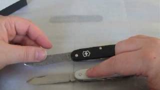 Knife review Victorinox  SwissBianco damascus Pioneer limited 2010 EDC luxury [upl. by Nnylatsyrc]