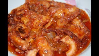 Pulpo en salsa al estilo de Mariaje [upl. by Lyrem]