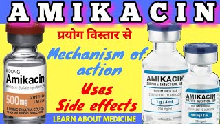 Amikacin injection  Amikacin 500mg injection  uses side effects LEARN ABOUT MEDICINE [upl. by Ruddy918]