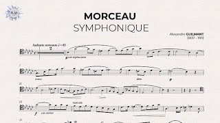 PLAYALONG MORCEAU SYMPHONIQUE by Alexandre Guilmant for solo TROMBONE without metronome 👇🎹📲 [upl. by Ecinnaj]