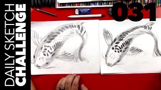 How To Sketch A Koi Fish  ADVANCED [upl. by Hartnett]