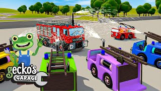 5 Little Fire Trucks  Educational Videos for Kids [upl. by Aicetel]