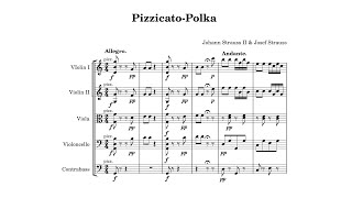 Johann Strauss II amp Josef Strauss PizzicatoPolka with Score [upl. by Nauh]