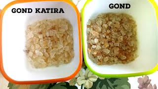 Difference Between Gond Katira amp Gond  Tragacanth Gum amp Acacia Gum  Health Benefits In English [upl. by Analos]