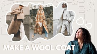 DIY Wool Coat How to Pattern Draft Cut and Prep  LYDIA NAOMI [upl. by Llamaj]