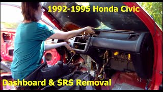 How to Remove the Dashboard on 199295 Honda Civic [upl. by Oeflein]