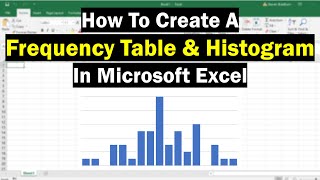 How To Create A Frequency Table amp Histogram In Excel [upl. by Langille]