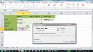 Excel  HYPERLINK  variable Verlinkung auf Zellen einer Matrix [upl. by Adena941]