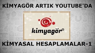 KİMYASAL HESAPLAMALAR1 [upl. by Josey]