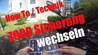 Sicherung wechseln How To  Kawasaki Z900 [upl. by Pasol]