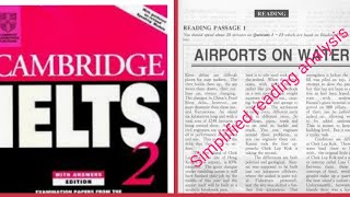 Cambridge IELTS 2 reading 11 analysis  Airports on water [upl. by Waldron]