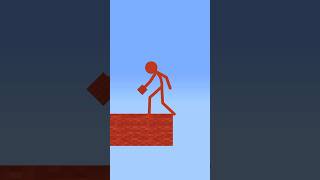 Speed Bridging  Java vs Bedrock  minecraft stickman animation alanbecker [upl. by Ayatal]