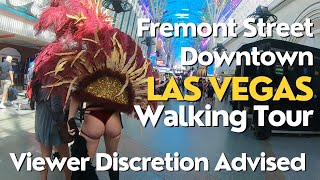 Fremont Street Walking Tour UNFILTERED UNCUT [upl. by Aibun632]