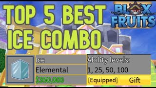 TOP 5 BEST ICE AWAKENED COMBOS  ONE SHOT  BLOX FRUITS [upl. by Nnylrats]